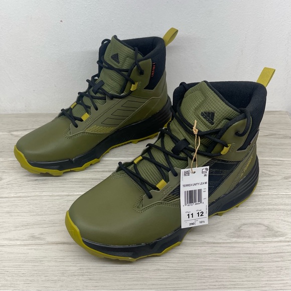 Adidas Mens Size 11 Olive TERREX UNITY LEATHER MID COLD.RDY HIKING BOOTS GZ3936 - Picture 2 of 9